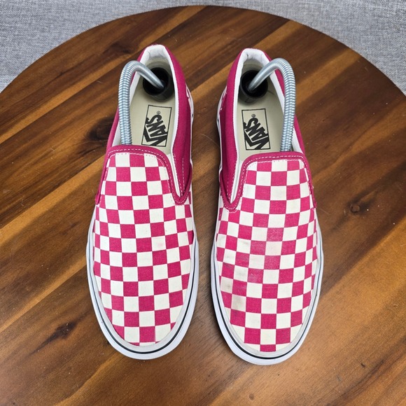 Vans Classic Slip-On Checkerboard Raspberry Pink White Mens 8.5 Womens 10 751505 - Picture 4 of 13